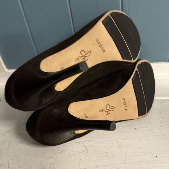 COLE HAAN TALIA Air Brown Suede High Heel Shoes Slip-On Booties Women's Size 8B - Picture 6 of 10